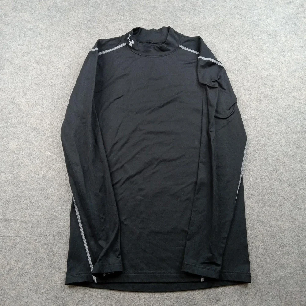 Under Armour Shirt Mens Small Black ColdGear Fitted‎ Long Sleeve Base Layer